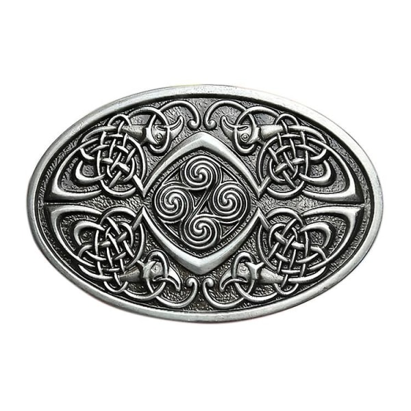 Celtic Knot Oval Bältesspänne Grå Bältesspänne