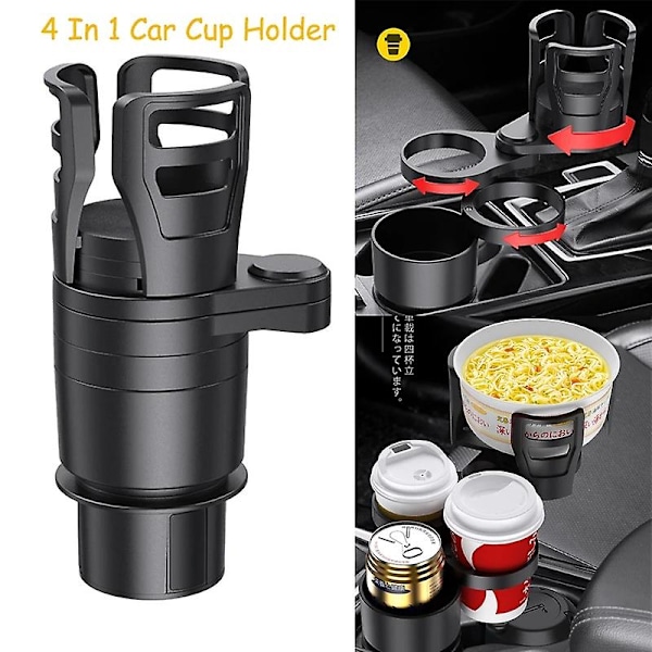 4 I 1 Multifunktionel Justerbar Bil Kopholder Expander Adapter Base Bakke Bil Drikkekop Flaskeholder Auto Bil Stand Organizer| |