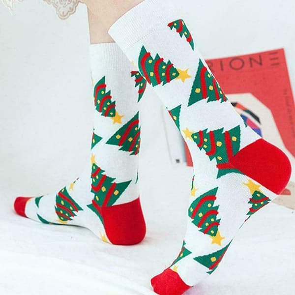 Menn Kvinner Jul Stretch Mid Calf Sokker Gaver E