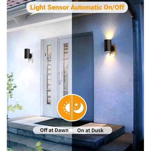 2-pack LED night light with plug - dusk sensor, adjustable 5-300 lm, warm white, dimmable for kitchen and hallway 2pc white