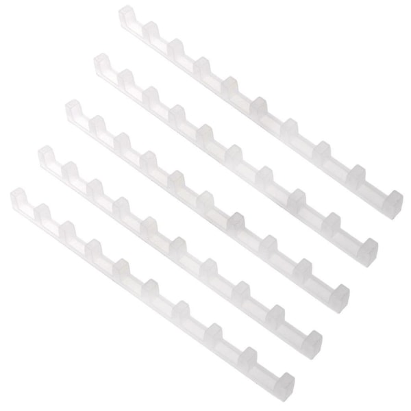 5 styks holdbare plastbiavlerstænger Rystefaste hvide stænger