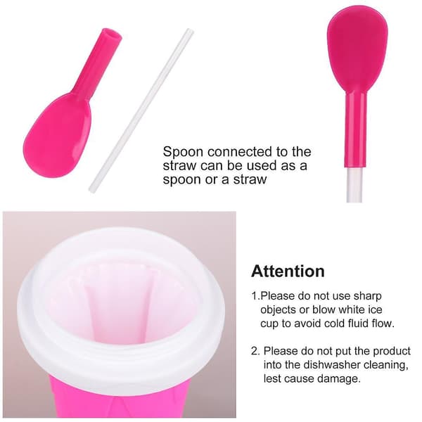 1 st Fryst Magic Squeeze Cup Slushie Maker Cup Grön