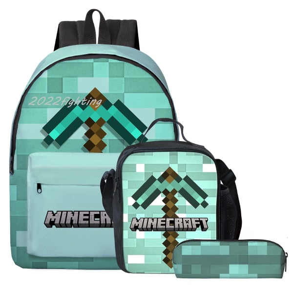 Minecraft Spel Ryggsäck Printe Pojkar Flickor Skolväskor Kapacitet Skol Elever Barn Anime Tecknad Vattentät Mochilas Pink