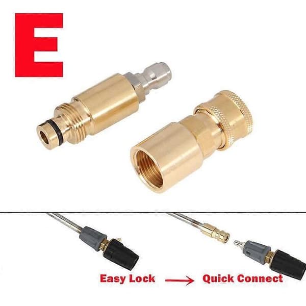 Slange- og sprøjtepistolforbindelse til Karcher Easy Lock-adapter til hurtig tilslutning Silver