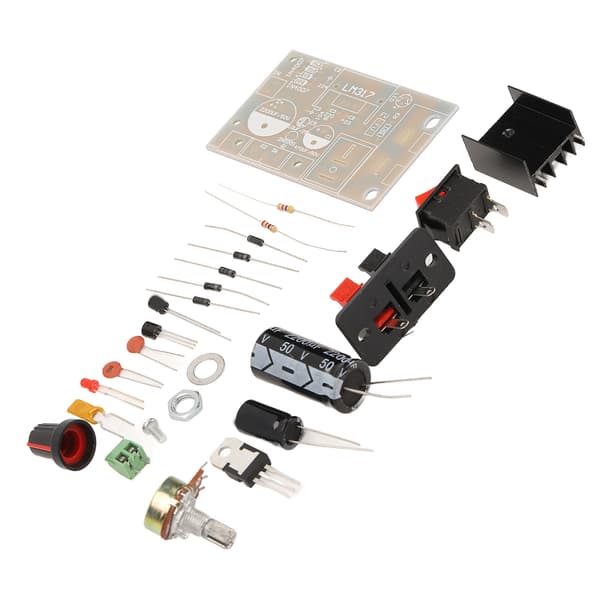Regulated Power Supply DIY Kit Adjustable DC Power Supply Board with Short Circuit Protection