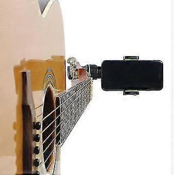 360 roterende gitartelefonholder kompatibel med mikrofonstativ og notestativ
