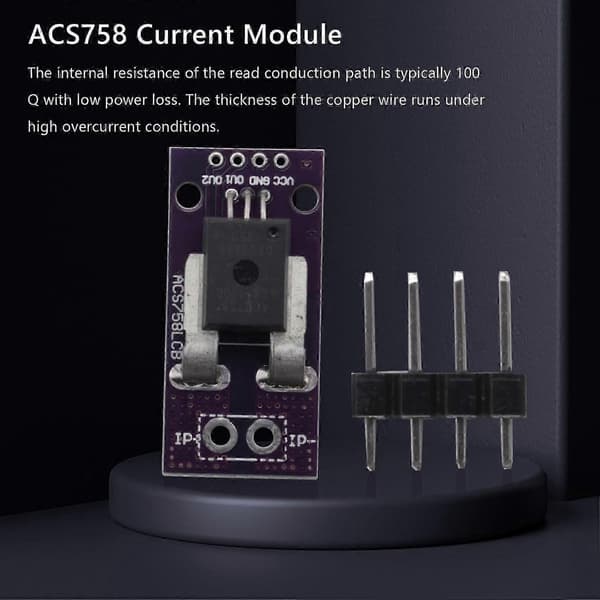 ACS758 ACS758LCB-100B Strömmodul Linjär Hall Strömsensor PFF-T Strömavkänning 3-5V JH4 Purple