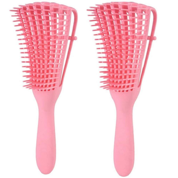 2 stykker massage kam, fluffy styling kam, glat hår kam, glat hår, glat hår plast blæksprutte kam