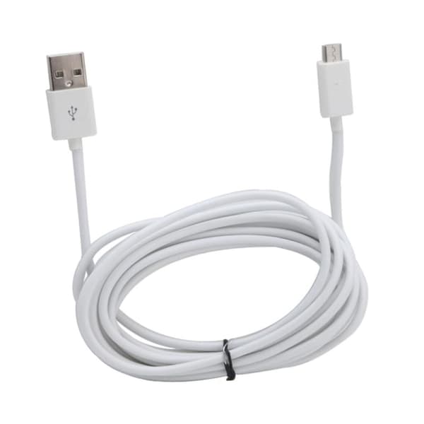 283 cm/9,28 ft Micro USB-strømkabel til PS4-controllere Opladningskabel Linje Micro USB-opladningskabel Sort Sort