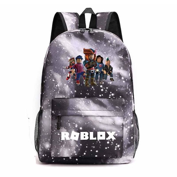 Roblox Tema Ryggsäck Skolväska För Tonåringar Flickor Pojkar Barn Bok Laptopväska Vattentät Andas Lätt högskolereseryggsäck Galaxy Gray
