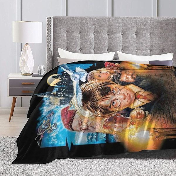 Vintage Harry Potter -fleece-heittokokoinen peitto Kevyt peitto hengittävä mukava sänkypeitto Useita kokoja aikuisille lapsille teini-ikäisille Hyvin sovitettu sänky 80x60in 200x150cm