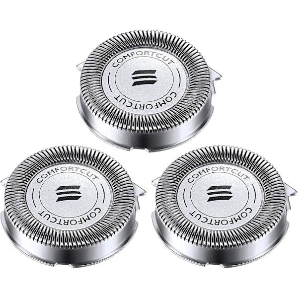 3 stk Sh90 erstatningsbarberhode kompatibelt for S9000 S9152 S9011 S9041 S9371 bladtilbehør
