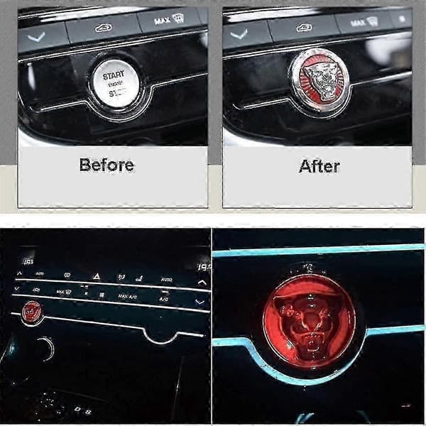Nøglefri bilmotor start-stop-knapdæksel til Jaguar Xf Xe Xj E-pace F-pace