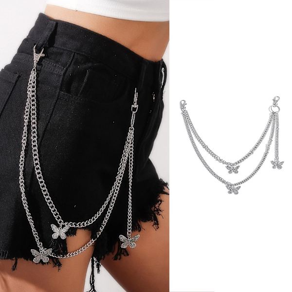 Hip Hop buksekæder Punkbukser Chain Biker Heavy Thick Wallet Chain Til piger