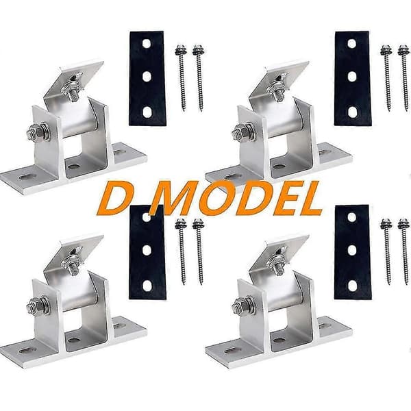 Justerbar solcellepanelbrakett 36~68cm Solcelleholder Endeklemme Kit 36cm Stativlengde B-d 15-30 Grader D