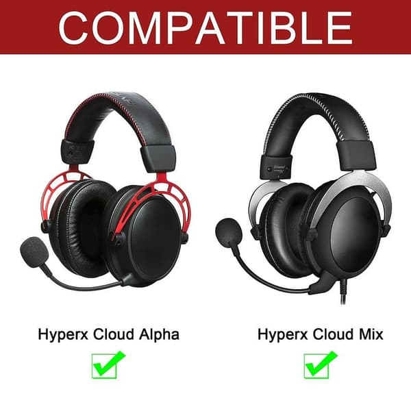 For HyperX Cloud for Alpha Gaming Hodetelefonkabel Nylonflettet Erstatningskabel
