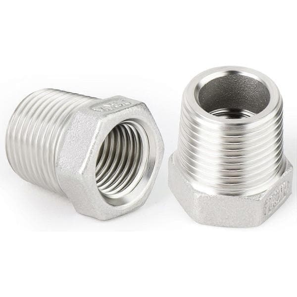 2 stk 1/2\" hann til 1/4\" hunn BSP røradapterkobling 304 rustfritt stål