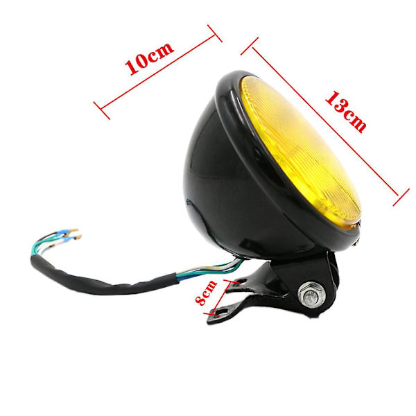 Forlygte Motorcykel Cg125 Retrofit Retro Forlygter Gn125 Retro Runde Forlygter Motorcykel Forlygter 12v 35w| | yellow