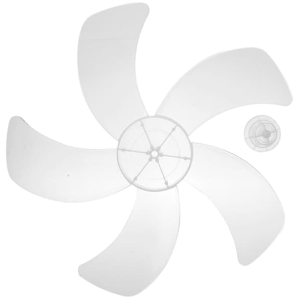 Ventilatorblade 14,54 tommer Gulvventilatorblade Universelle 5-bladede Elektriske Ventilatorblade 37X37cm Vit