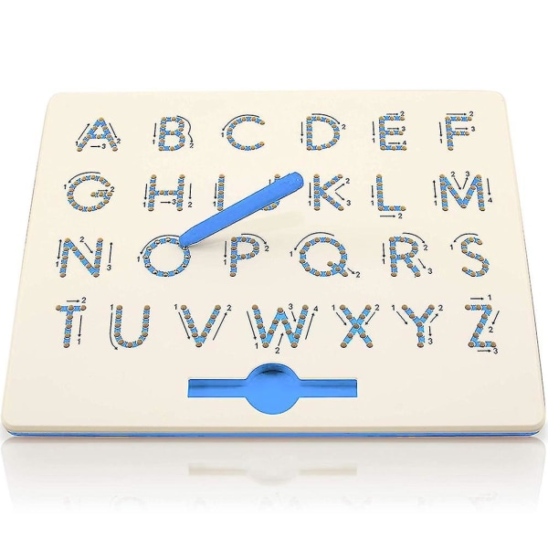 Magnetiska bokstäver Träningstavla, Magneter Spårning Abc Alfabetstavla Pedagogisk leksakspresent för 3 4 5 år gamla förskolebarn