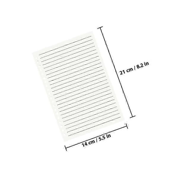 Anteckningsbokspåfyllning pärmpapper för studier transparent lösa blad 6 böcker