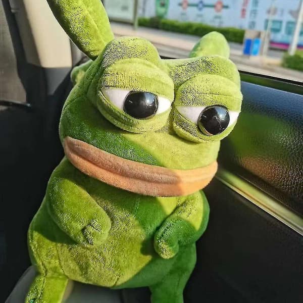 23cm Ledsen Groda Pepe Plyschdocka