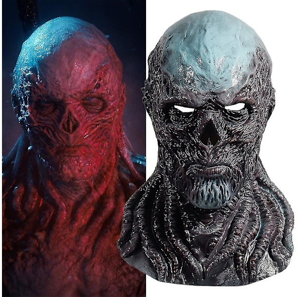 Stranger Things 4 Maske - Vecna Figur Cosplay Ansigtsdækning Blød Latex Hovedbeklædning Halloween Kostume Tilbehør Fest Dekoration