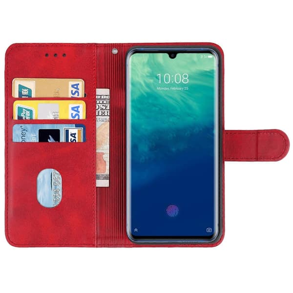 Läderfodral för ZTE Axon 10 Pro Red