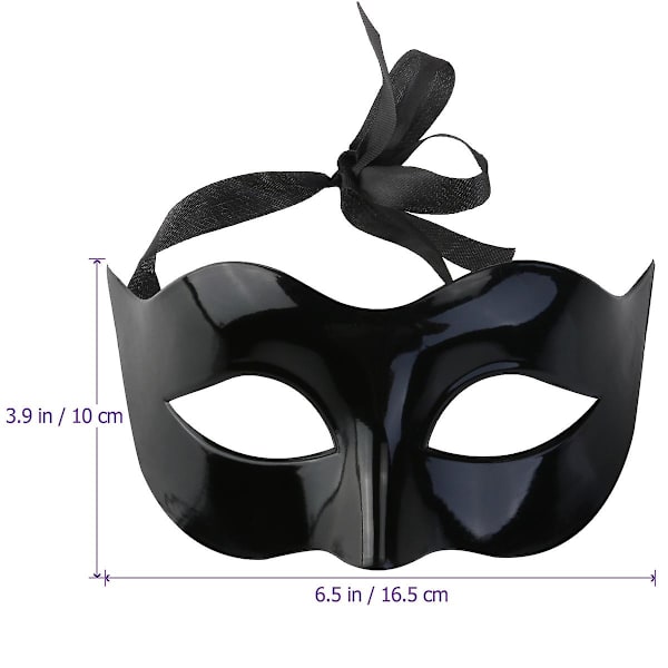 Winomo Masquerade Mask Kostume Festmaske Venetiansk Masquerade Mask Black