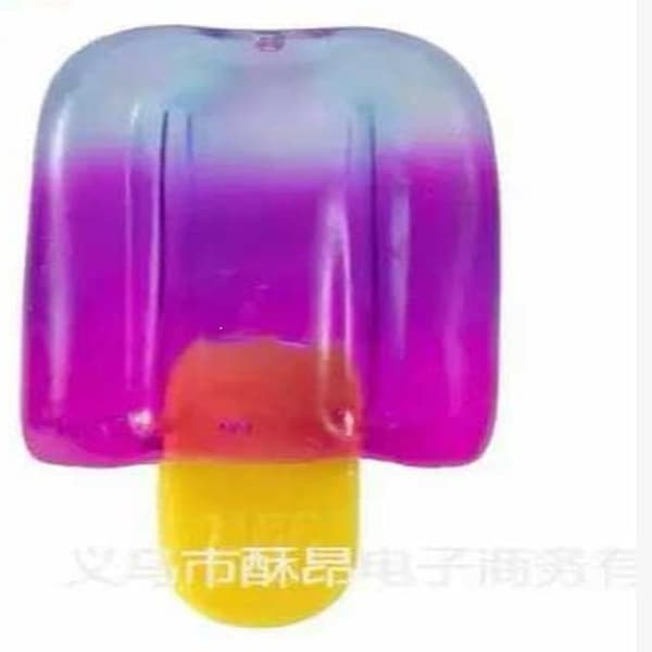 1 stk. Is Squeeze Squishy Pinky Dekompressionslegetøj purple