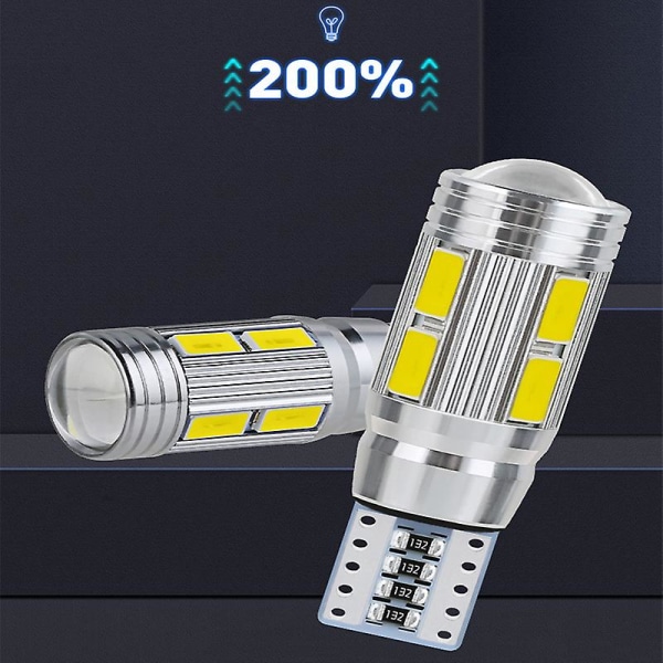 T10 5730 10smd Automotive Led Bredd Ljus Hög Ljusstyrka Avkodning 12v Läsljus 6500 Färgtemperatur Autotillbehör|signallampa| Blue