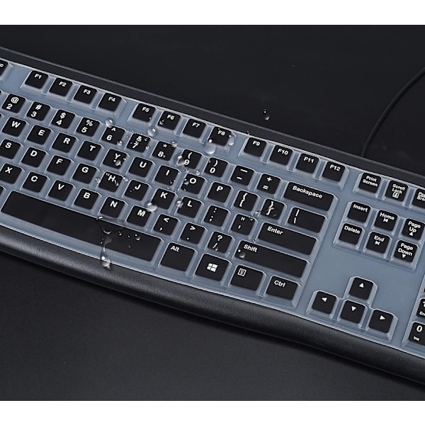 Keyboard Cover for Logitech K120 & Mk120 Wired Keyboard, Ultra Thin Logitech Mk120 & K120 Keyboard Protector - Black