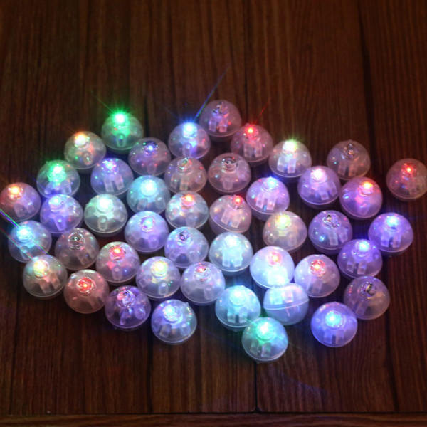 10 stk. Mini runde kugle LED ballon RGB lys Valentinsdag Flash lamper Kompatibel lanterne Jul Hal Multicolor