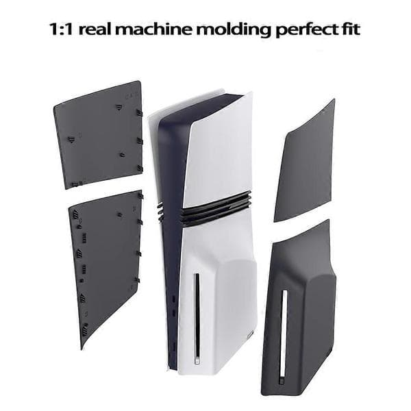 För PS5 Pro Disc Version Svart Frontplåtsfodral Premium Plast Speltillbehör Svart