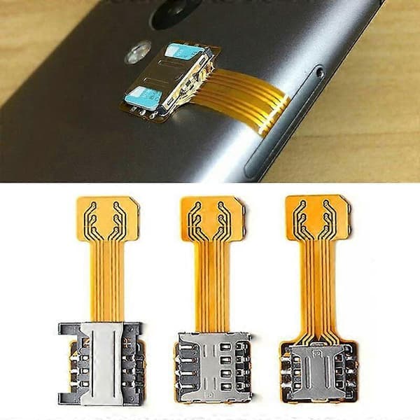 TF Hybrid Sim Slot Dual SIM-kortadapter Micro SD-forlænger til Android-telefon Micro Sim