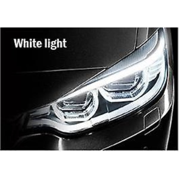Led Joustava Auto Päiväajovalo Drl Vedenpitävä ajovalojen suuntavilkku 30cm 45cm 60cm Auton sisustustarvikkeet 2kpl| | White 60cm