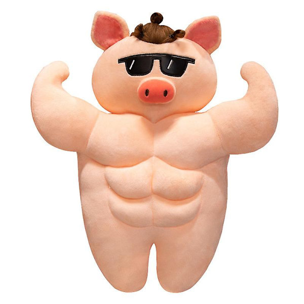 And Funny Bodybuilding Pig Dukke Vest Muscle Pig Throw Plys Legetøj Pig Throw B