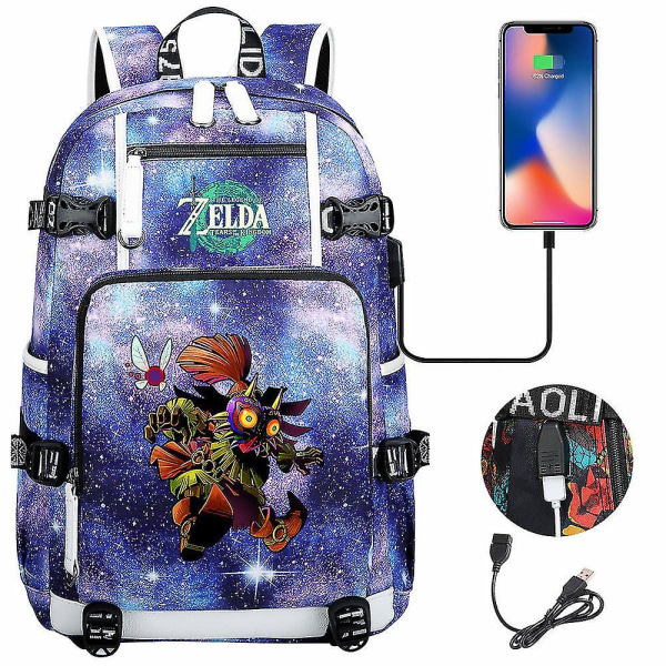 Breath Of The Wild Eye Game Usb Ryggsekk Cosplay Student Skolesekk Unisex Travel Laptop Vesker For Fans 10