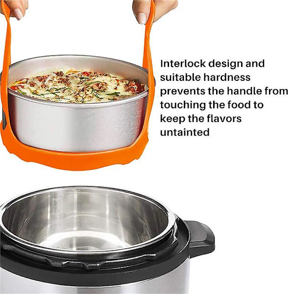 Tryckkokarslinga, bakformssele i silikon kompatibel med 6 Qt / 8qt, multifunktionsspisar AC