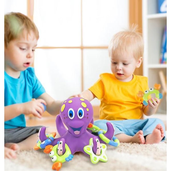 Baby Octopus badleksaker för barn, 6st interaktiv badleksak