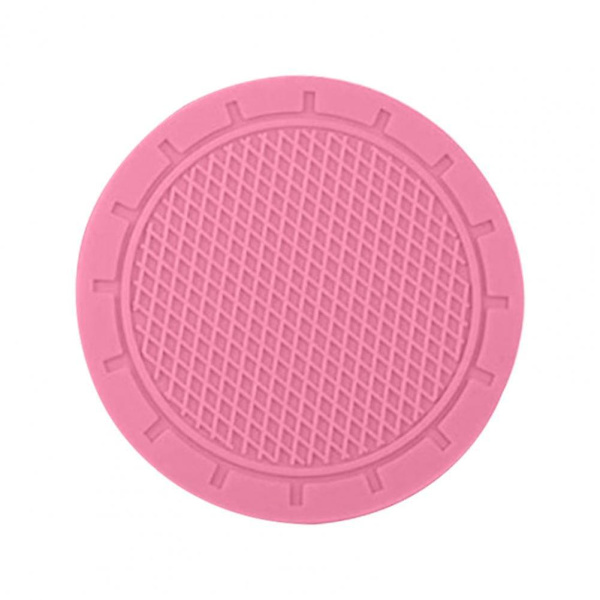 Autokuppimatto Kirkkaan värinen auton vesilasin Paksu Kätevä Puhdas Luotettava Liukumaton Pyöreä Taivutettava Autojuomateline - Juomatelineet Pink