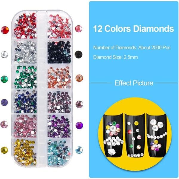 Nagelkonst strass, 3800 st