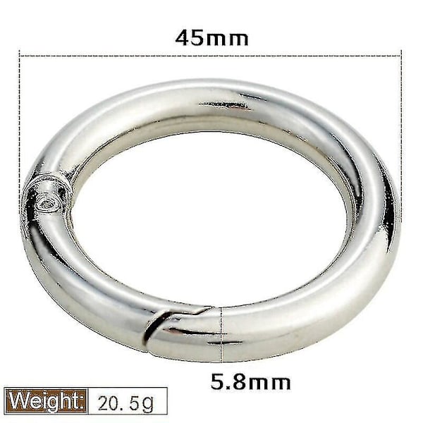 5 stycken/lot Utomhusverktyg Zinklegering Edc Spännen Clips Karbinhake Runda avtryckarkrokar 45mm