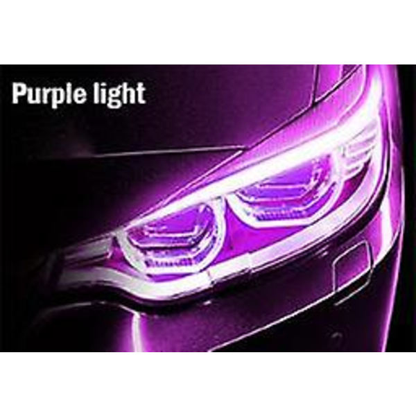 Led Joustava Auto Päiväajovalo Drl Vedenpitävä ajovalojen suuntavilkku 30cm 45cm 60cm Auton sisustustarvikkeet 2kpl| | Purple 30cm