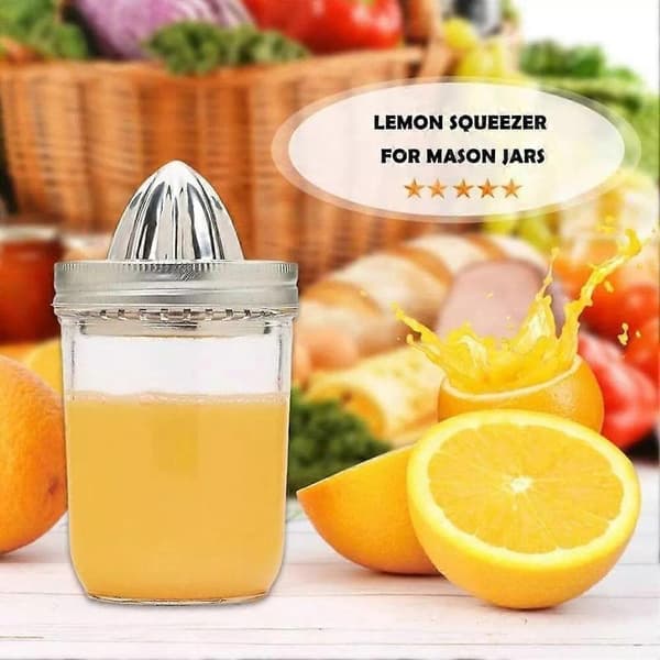 Til Mason Jar Juicer Låg, Juicing Tilbehør, 304 Rustfrit Stål Håndjuicer