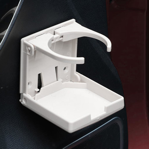 2st Vikbar kopp Dryckeshållare Mugghållare Bricka Vattenflaskhållare Justerbar dryckeshållare För bil Fordon Lastbil Båt Camper Rv - Dryckshållare 2pcs white