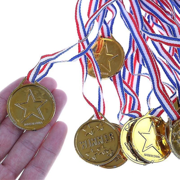 20st Barn Guld Plast Vinnare Medaljer Sport Day Party Väska Pris  Utmärkelser Leksaker för festdekor C 17b2 | Fyndiq