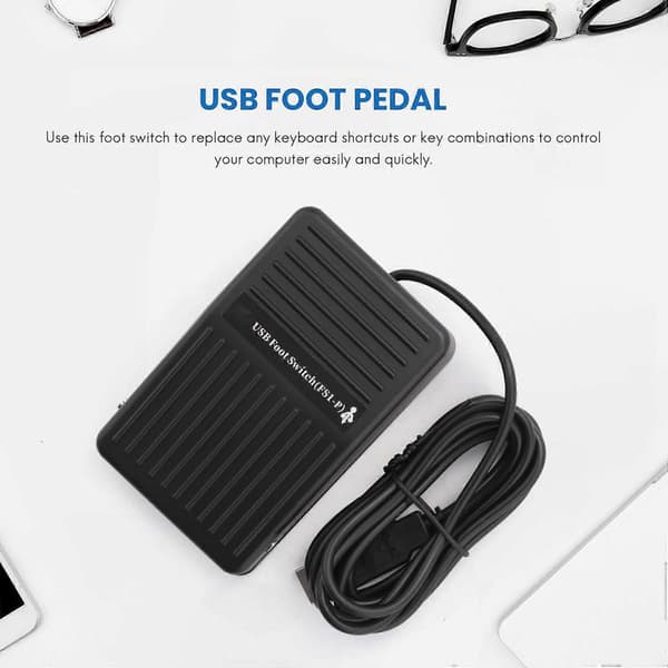 PC USB -jalkapedaali näppäimistölle Black