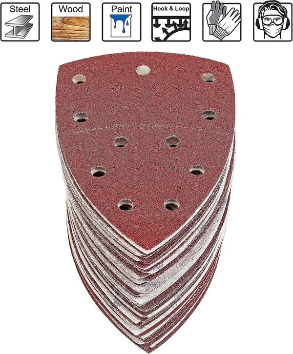60 Stykker Trekantet Sandpapir 105 X 152 Mm
