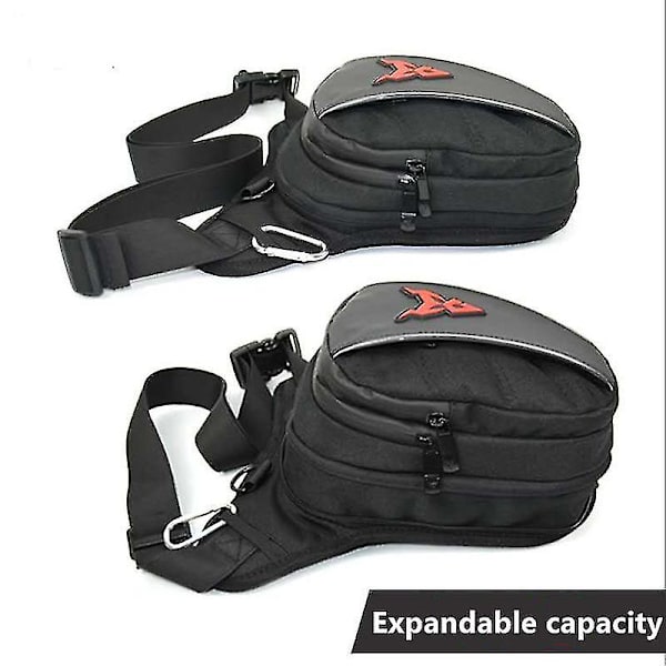Moottoripyörän matalavyötäröinen jalkalaukku - Vedenpitävä moottoripyörän taktinen matka Matkapuhelin/matkapuhelimen käsilaukku Fanny Pack Bag reisivyöllä ja lantiovyöllä